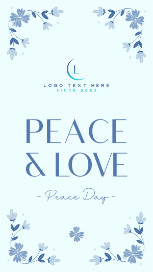 Floral Peace Day Facebook story Image Preview