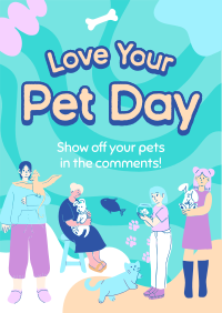 Quirky Pet Love Poster Image Preview