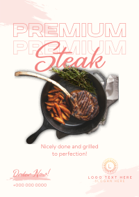 Premium Steak Order Poster Design