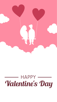 Couple in Clouds Facebook Story Design