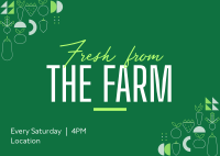 Fresh from the Farm Postcard Design