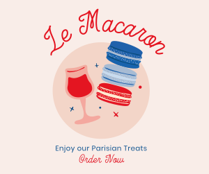 French Macaron Dessert Facebook post