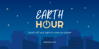 Earth Hour Cityscape Twitter post Image Preview