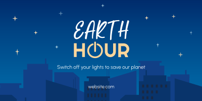 Earth Hour Cityscape Twitter Post Image Preview