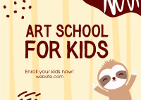 Art School for Kids Postcard Design