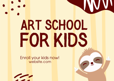 Art School for Kids Postcard Image Preview