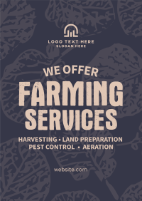 Rustic Farming Services Poster Design