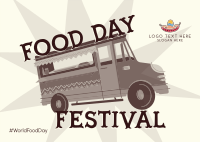 Food Truck Fest Postcard Design