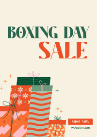 Gifts Boxing Day Poster Design