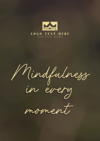 Mindfulness Quote Poster Image Preview