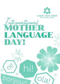 Quirky International Mother Language Day Poster Image Preview