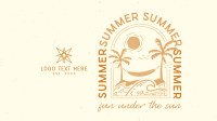 Summer Beach Badge Video Image Preview