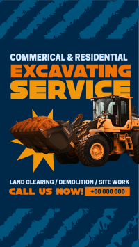 Professional Excavation Service  Facebook Story Design