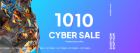 10.10 Cyber Sale Facebook Cover Image Preview