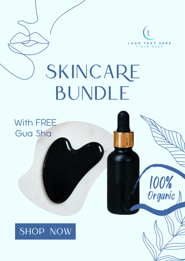 Organic Skincare Bundle Poster Design Image Preview