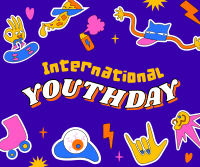 Youth Day Stickers Facebook Post Design