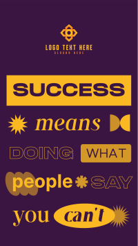Quirky Success Quote Instagram Story Design