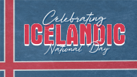 Geometric Icelandic National Day Animation Image Preview