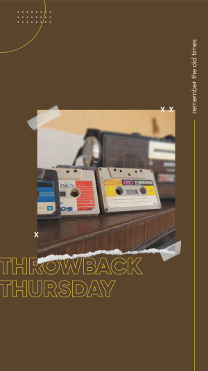 Throwback Cassette Tape Facebook story Image Preview