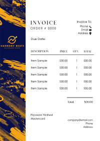 Abstract Brush Strokes Invoice Image Preview