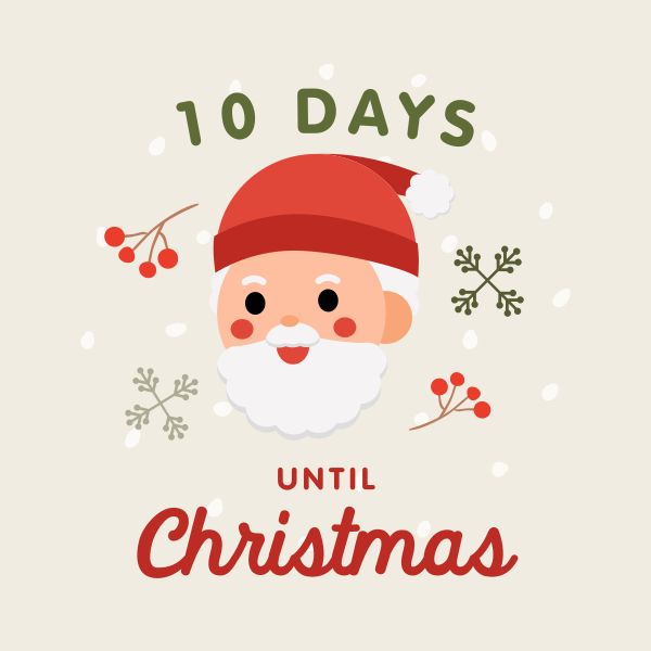 Cute Santa Countdown Instagram Post Design Image Preview