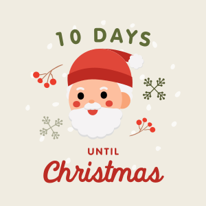 Cute Santa Countdown Instagram post
