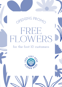 Free Flowers For You! Poster Design
