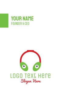 Alien Headphones Business Card Design