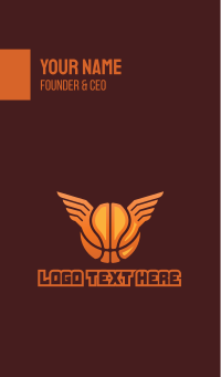 Basketball Wings Business Card Design