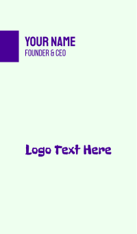 Purple Crayon Business Card Design