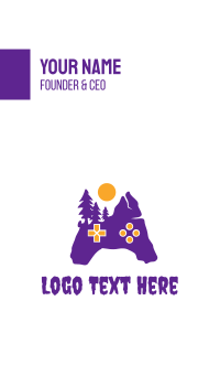 Purple Creepy Controller Business Card Design