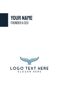 Whale Tail Business Card Design