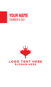 Canada Royalty Business Card Design