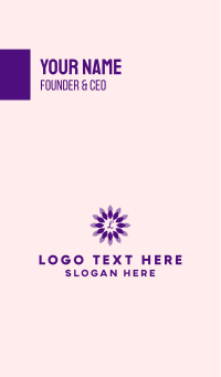 Purple Petals Lettermark Business Card Design