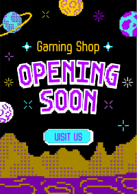 Pixel Space Shop Opening Flyer Image Preview