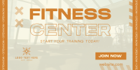 Fitness Training Center Twitter Post Design