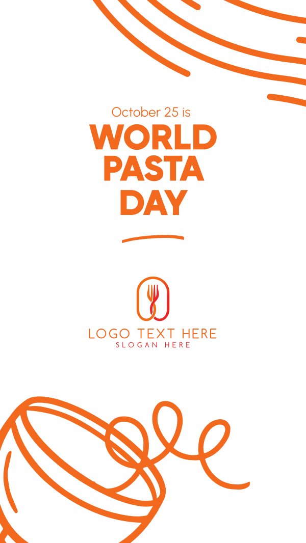 Quirky World Pasta Day Instagram Story Design Image Preview