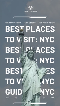 Best Places to Visit in New York City Facebook Story Design