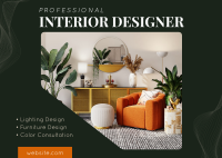 Professional Interior Designer Postcard Image Preview