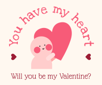 Valentine's Heart Facebook Post Design