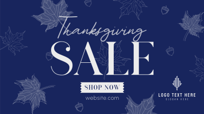 Elegant Thanksgiving Sale Facebook event cover Image Preview