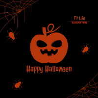 Halloween Scary Pumpkin Instagram post Image Preview