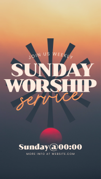 Sunday Worship TikTok video Image Preview