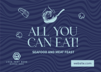 All You  Can Eat Postcard Design