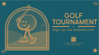 Retro Golf Tournament Facebook event cover Image Preview