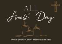 Soul's Day Candle Postcard Design
