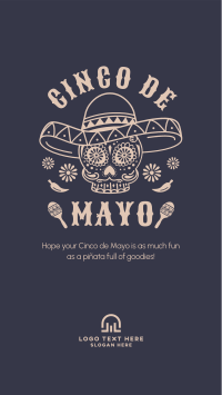 Happy Cinco De Mayo Skull Facebook story Image Preview