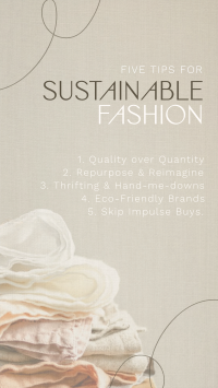 Chic Sustainable Fashion Tips Instagram Story Design