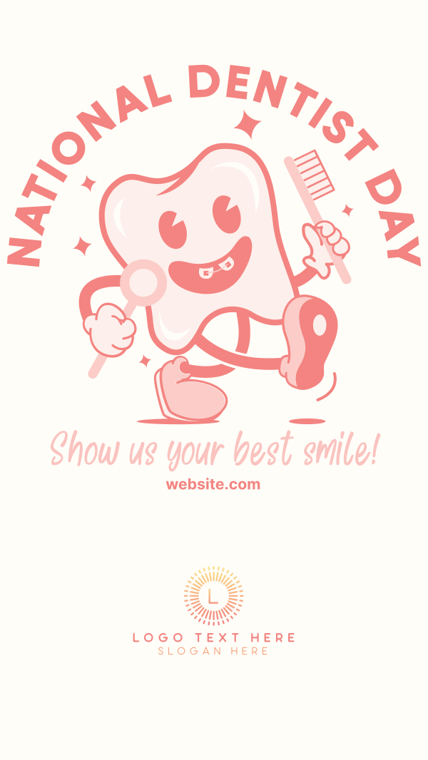 Cartoon Tooth Instagram Story Design Image Preview