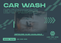 Premium Car Wash Express Postcard Design